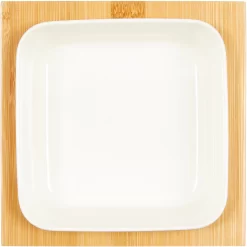 Frisco Square Melamine Dog & Cat Bowl With Bamboo Stand -Frisco Shop 232072 PT2. AC SS1800 V1605110560