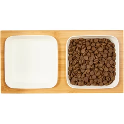 Frisco Square Melamine Dog & Cat Bowl Set With Bamboo Stand -Frisco Shop 232076 PT3. AC SS1800 V1605145031