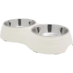 Frisco Stainless Steel Double Dog Bowls With Melamine Stand