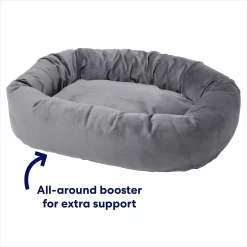 Frisco Velvet Round Bolster Dog Bed W/Removable Cover -Frisco Shop 232178 PT2. AC SS1800 V1671203057