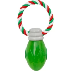 Frisco Holiday Christmas Light Rope With TPR Squeaky Dog Toy