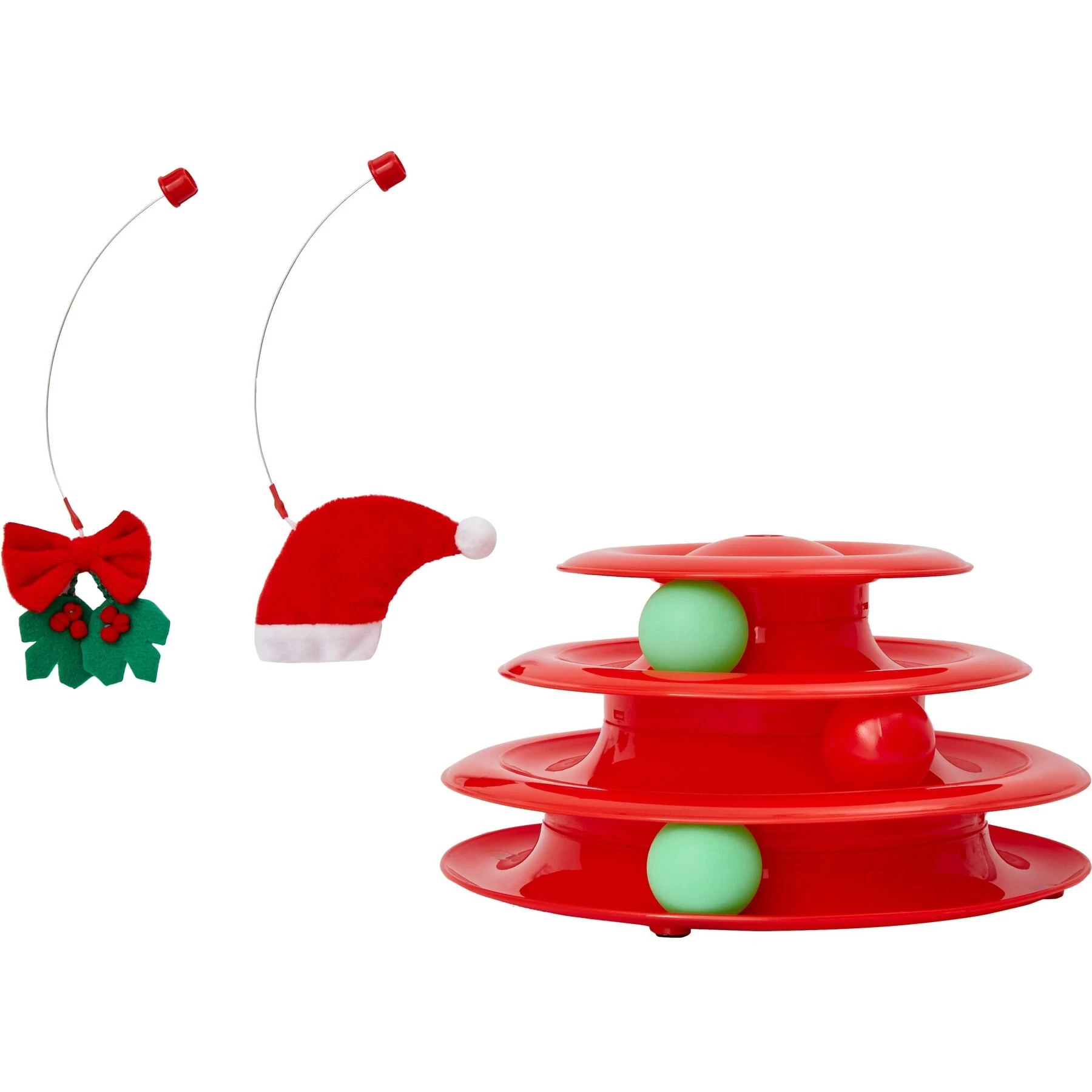 Frisco Holiday Santa Hat & Mistletoe Cat Tracks Cat Toy 4 Frisco Holiday Santa Hat & Mistletoe Cat Tracks Cat Toy - Image 4