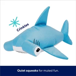 Frisco Hammerhead Shark Ballistic Nylon Plush Squeaky Dog Toy -Frisco Shop 233593 PT2. AC SS1800 V1695748354