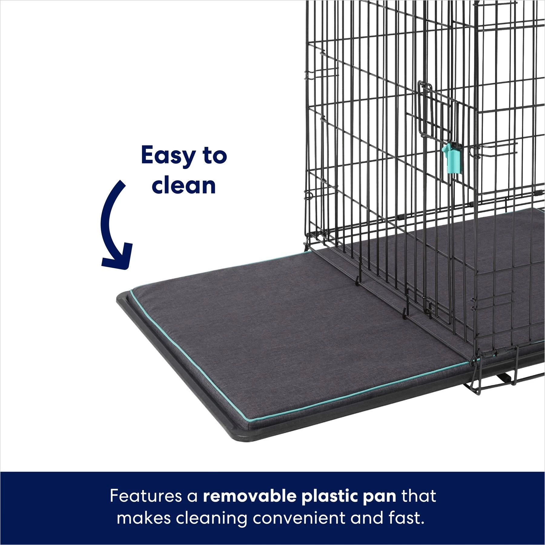 Frisco Heavy Duty Enhanced Lock Double Door Fold & Carry Wire Dog Crate & Mat Kit 4 Frisco Heavy Duty Enhanced Lock Double Door Fold & Carry Wire Dog Crate & Mat Kit - Image 4