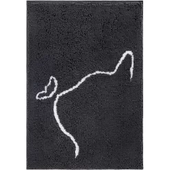 Frisco Microfiber Chenille Cat Silhouette Litter Mat