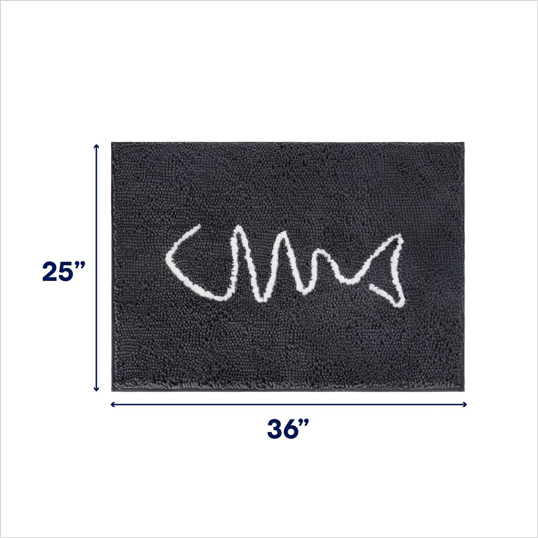 Frisco Microfiber Chenille Fish Bone Litter Mat 2 Frisco Microfiber Chenille Fish Bone Litter Mat - Image 2