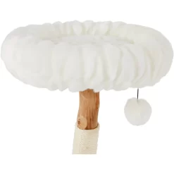 Frisco Natural Wood Modern Cat Tree With Toy, Ivory, Small -Frisco Shop 236559 PT4. AC SS1800 V1615987606