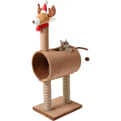 Frisco Holiday 52.3-in Reindeer Cat Scratching Post & Tunnel 10 Frisco Holiday 52.3-in Reindeer Cat Scratching Post & Tunnel -Frisco Shop 236569 PT2. AC SS1800 V1601334091