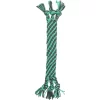 Frisco Flat Teal & Gray Braided Rope Squeaky Fetch Dog Toy