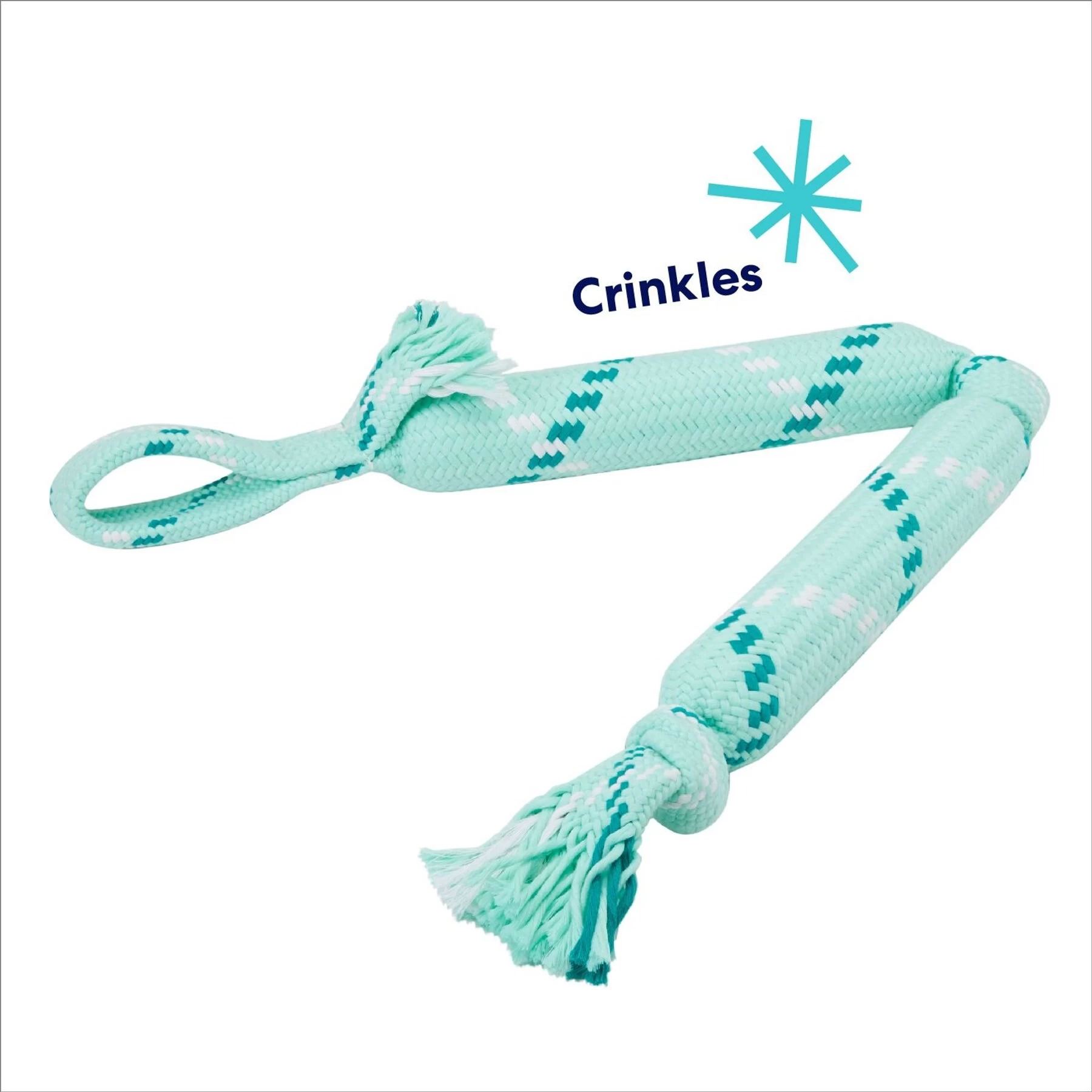 Frisco Double Fun Rope Crinkle Fetch Dog Toy 3 Frisco Double Fun Rope Crinkle Fetch Dog Toy - Image 3