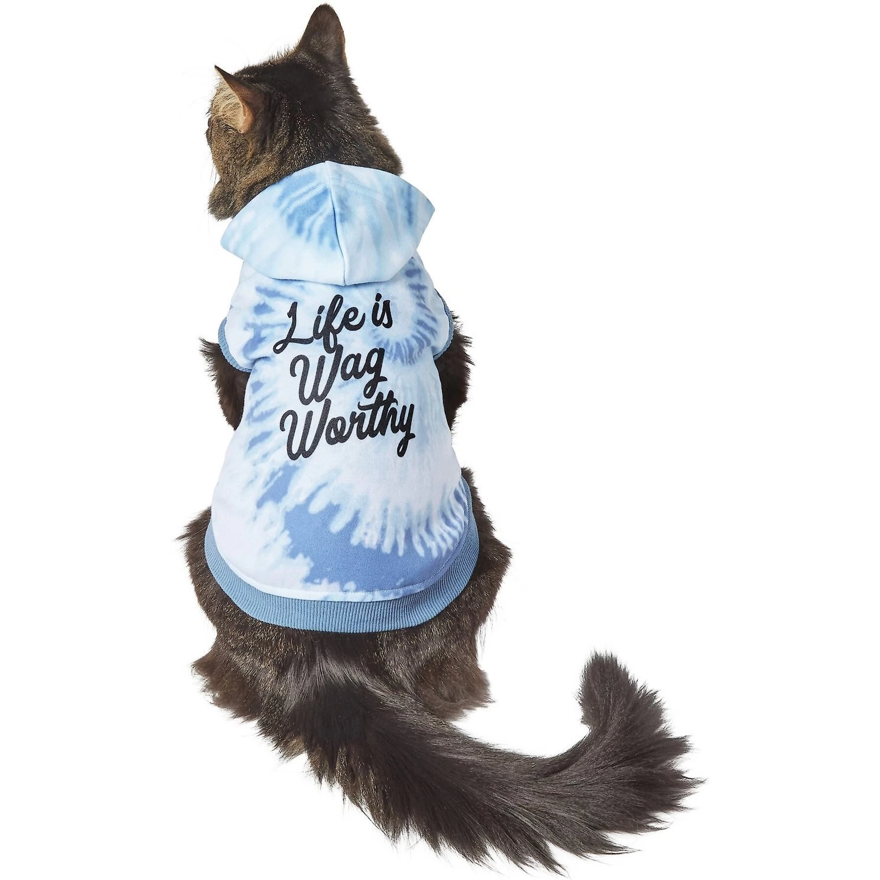 Frisco Life Is Wag Worthy Tiedye Print Dog & Cat Hoodie 3 Frisco Life Is Wag Worthy Tiedye Print Dog & Cat Hoodie - Image 3