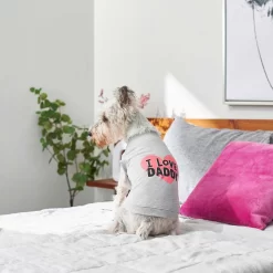 Frisco I Love Daddy Dog & Cat T-Shirt, Gray -Frisco Shop 249263 PT5. AC SS1800 V1624592867