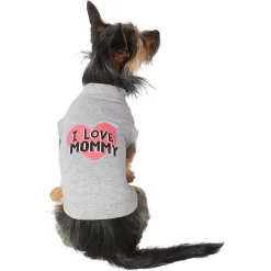 Frisco I Love Mommy Dog & Cat T-Shirt, Gray -Frisco Shop 249278 PT2. AC SS1800 V1624600070