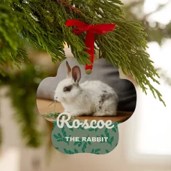 Frisco Holly Leaves Paw Shape Metal Personalized Dog & Cat Holiday Ornament -Frisco Shop 249375 PT2. AC SS1800 V1608350848