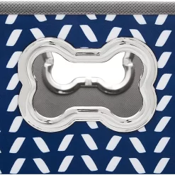 Frisco Rectangle Collapsible Pet Toy Storage Bin, Navy Herringbone -Frisco Shop 250574 PT4. AC SS1800 V1613772691