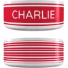 Frisco Preppy Stripes Ceramic Personalized Dog & Cat Bowl