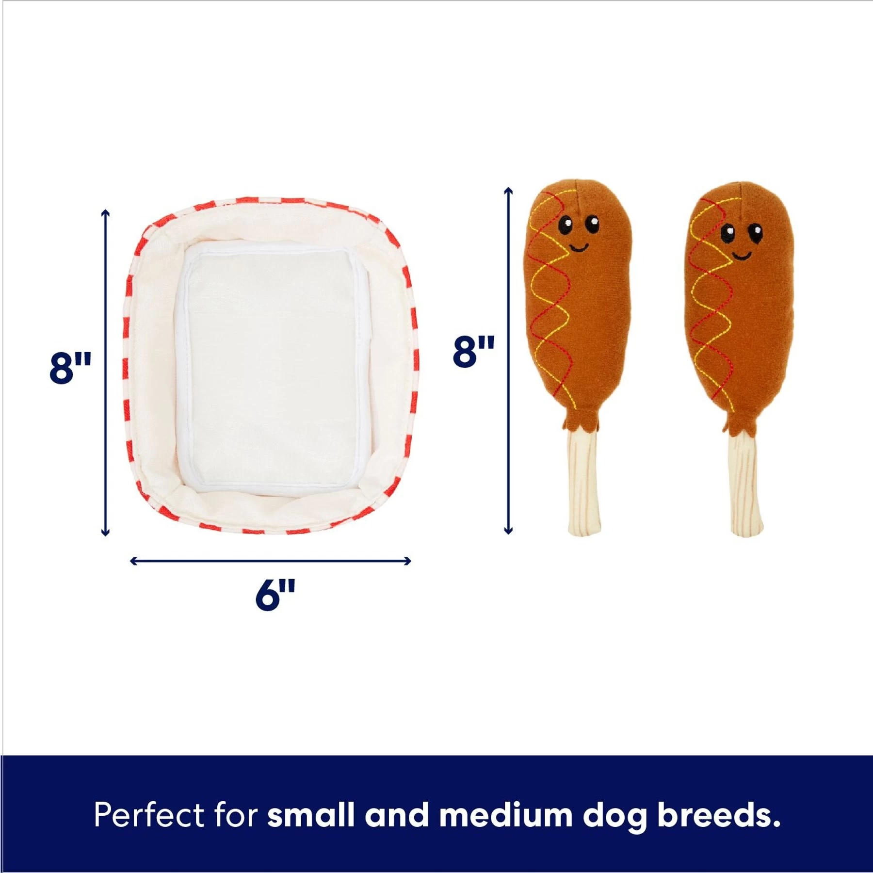 Frisco Corndog Interactive Plush Squeaky Dog Toy 2 Frisco Corndog Interactive Plush Squeaky Dog Toy - Image 2