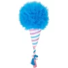 Frisco Baseball Cotton Candy Plush With Rope Squeaky Dog Toy