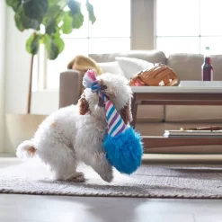 Frisco Baseball Cotton Candy Plush With Rope Squeaky Dog Toy -Frisco Shop 252750 PT5. AC SS1800 V1615814567