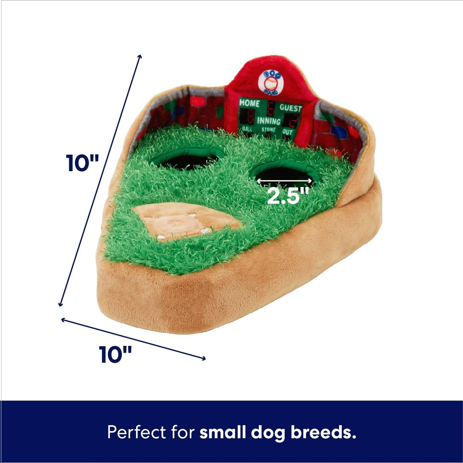 Frisco Baseball Hide & Seek Puzzle Plush Squeaky Dog Toy 2 Frisco Baseball Hide & Seek Puzzle Plush Squeaky Dog Toy - Image 2