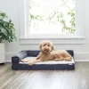 Frisco Faux Felt Orthopedic Corner Sofa Bolster Dog Bed W/Removable Cover
