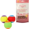 Frisco Fetch Squeaking Colorful Tennis Ball Dog Toy & True Acre Foods Salmon Recipe Mini-Training Rewards Grain-Free Soft & Chewy Dog Treats