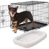 Frisco Fold & Carry Single Door Collapsible Wire Dog Crate & Frisco Quilted Dog Crate Mat