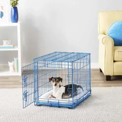 Frisco Fold & Carry Single Door Collapsible Wire Dog Crate & Frisco Quilted Plush Dog Crate Mat -Frisco Shop 255501 PT2. AC SS1800 V1604097714