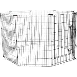 Frisco Heavy Duty Fold & Carry Double Door Collapsible Wire Dog Crate & Frisco Wire Dog & Small Pet Exercise Pen With Step-Through Door -Frisco Shop 255537 PT3. AC SS1800 V1603646527