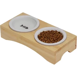Frisco Double Elevated Cat Bowl With Wood Stand -Frisco Shop 256082 PT3. AC SS1800 V1615312021