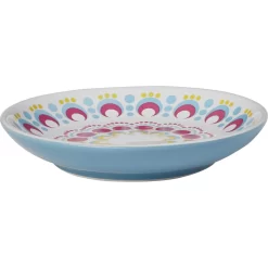 Frisco Kaleidoscope Pattern Non-skid Ceramic Cat Dish