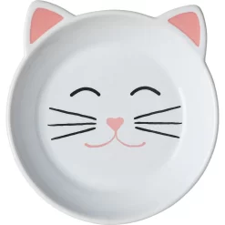 Frisco Cat Face Non-skid Ceramic Cat Dish