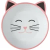 Frisco Cat Face Non-skid Ceramic Cat Bowl, Pink