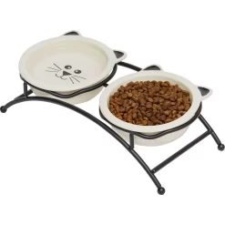 Frisco Cat Face Non-skid Elevated Double Ceramic Cat Bowl -Frisco Shop 256113 PT3. AC SS1800 V1615312281