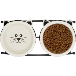 Frisco Cat Face Non-skid Elevated Double Ceramic Cat Bowl -Frisco Shop 256113 PT5. AC SS1800 V1615311146