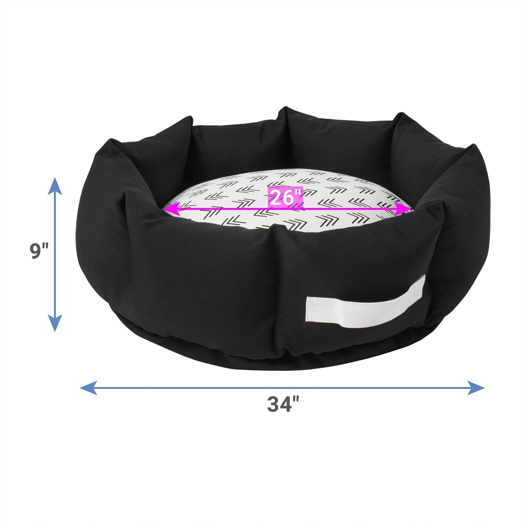 Frisco Indoor/Outdoor Deep Dish Cuddler Bolster Cat & Dog Bed 2 Frisco Indoor/Outdoor Deep Dish Cuddler Bolster Cat & Dog Bed - Image 2