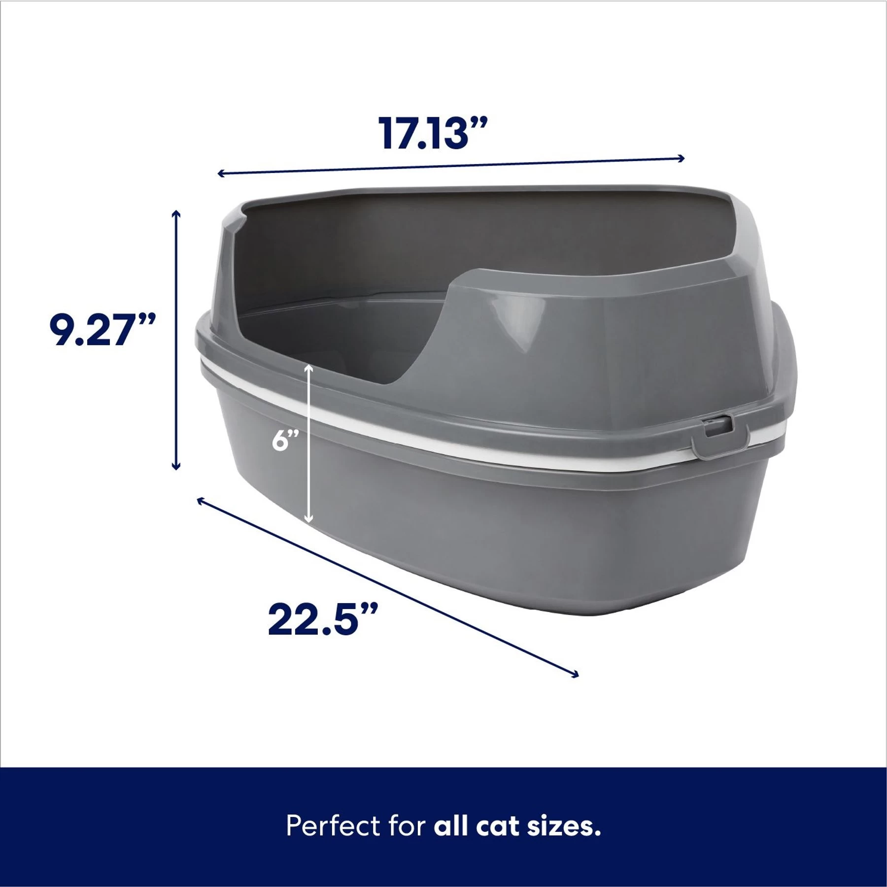 Frisco Corner Sifting Cat Litter Box With Rim 2 Frisco Corner Sifting Cat Litter Box With Rim - Image 2