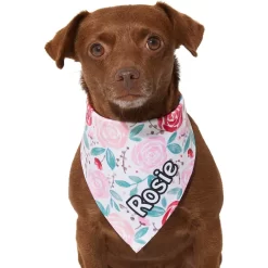 Frisco Watercolor Roses Personalized Dog & Cat Bandana -Frisco Shop 267531 PT5. AC SS1800 V1632424286