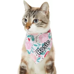 Frisco Watercolor Roses Personalized Dog & Cat Bandana -Frisco Shop 267531 PT6. AC SS1800 V1632421576