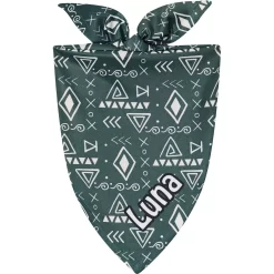 Frisco Boho Geo Personalized Dog & Cat Bandana