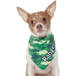 Frisco Green Camo Personalized Dog & Cat Bandana -Frisco Shop 267563 PT7. AC SS1800 V1623182085