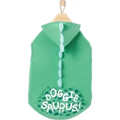 Frisco Doggiesaurus Dog & Cat Hoodie, Green