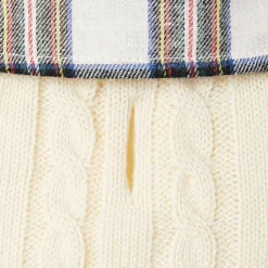 Frisco Cream Cable Knit Dog & Cat Sweater, White/Red Plaid -Frisco Shop 268057 PT6. AC SS1800 V1628740028