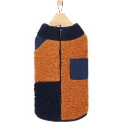 Frisco Lightweight Colorblock Dog & Cat Zippered Sherpa Fleece Vest, Blue/Brown -Frisco Shop 268191 PT4. AC SS1800 V1628823178