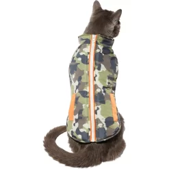 Frisco Mediumweight Camo Print Insulated Dog & Cat Zippered Coat, Green -Frisco Shop 268295 PT2. AC SS1800 V1628741254