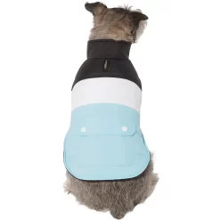 Frisco Mediumweight Colorblock Insulated Dog & Cat Puffer Coat With Pocket, Blue