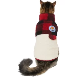 Frisco Mediumweight Red Plaid Insulated Dog & Cat Sherpa Coat -Frisco Shop 268320 PT2. AC SS1800 V1628773353