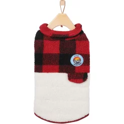 Frisco Mediumweight Red Plaid Insulated Dog & Cat Sherpa Coat -Frisco Shop 268320 PT4. AC SS1800 V1628741540