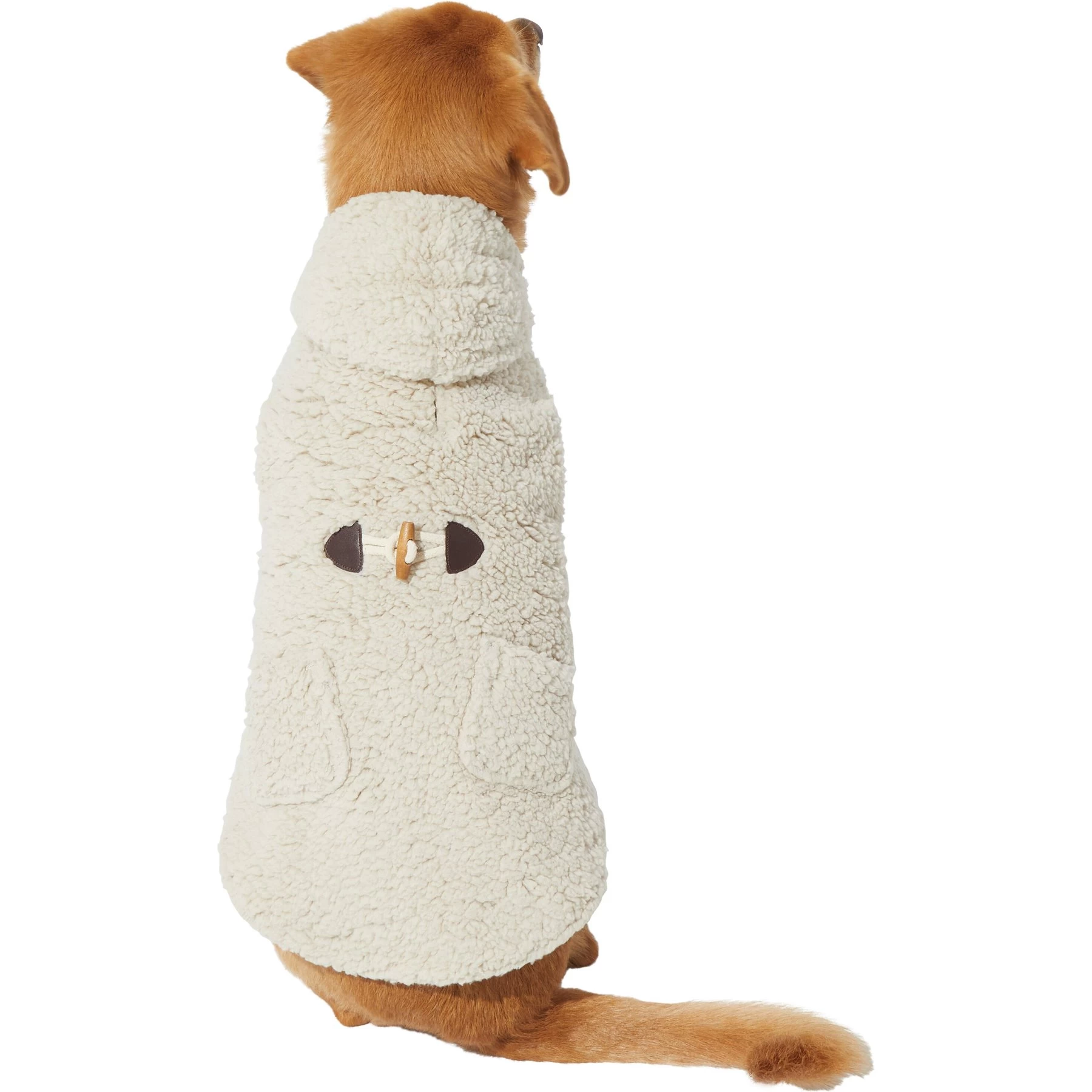 Frisco Lightweight Soft Sherpa Dog & Cat Coat, Oatmeal 1 Frisco Lightweight Soft Sherpa Dog & Cat Coat, Oatmeal