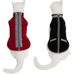 Frisco Mediumweight Reflective 2-in-1 Dog & Cat Fleece Coat -Frisco Shop 268359 PT2. AC SS1800 V1628792312